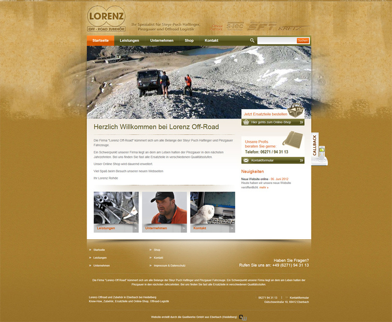 Website Lorenz Offroad mit Pimcore umgesetzt
