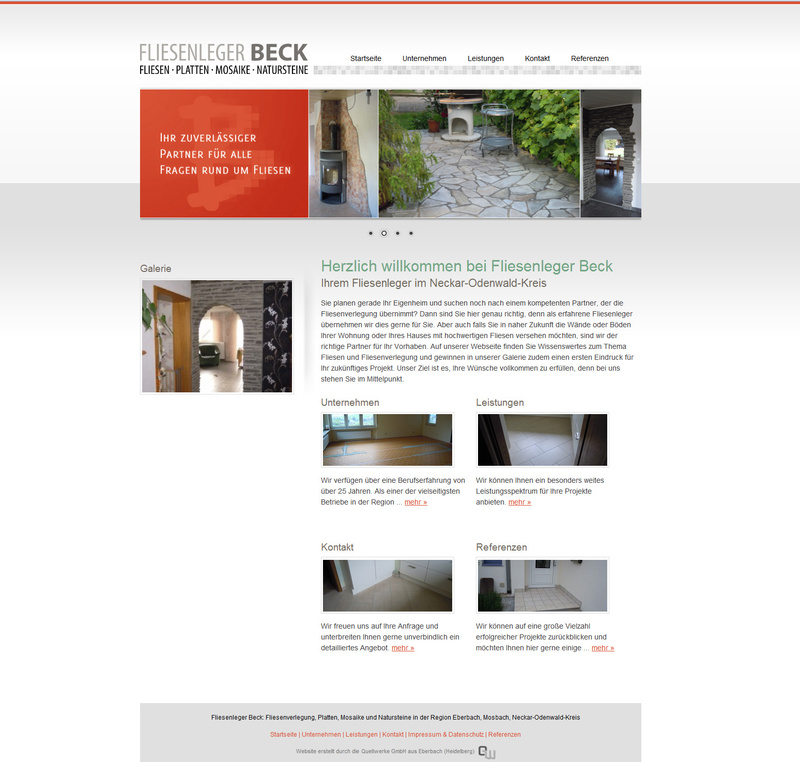 Fliesenleger Beck mit neuer Pimcore Website