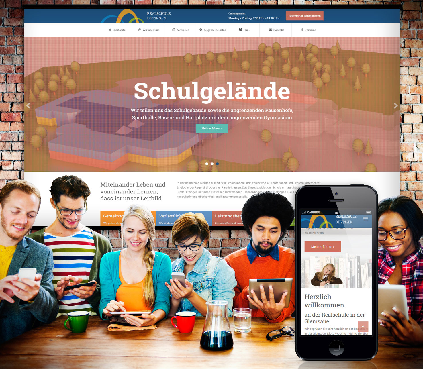 TYPO3 Website der Realschule Ditzingen (bei Stuttgart)