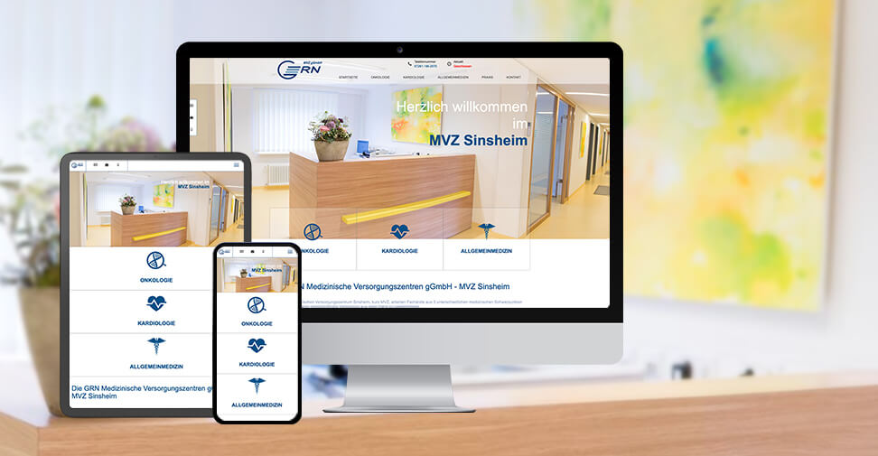 Neue Website für die GRN MVZ Sinsheim
