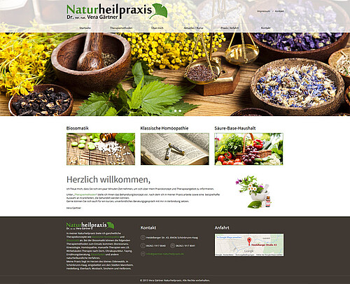 TYPO3 Website für Naturheilpraxis Gärtner in Haag