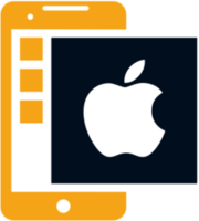 Smartphone mit vorangestelltem Apple Logo